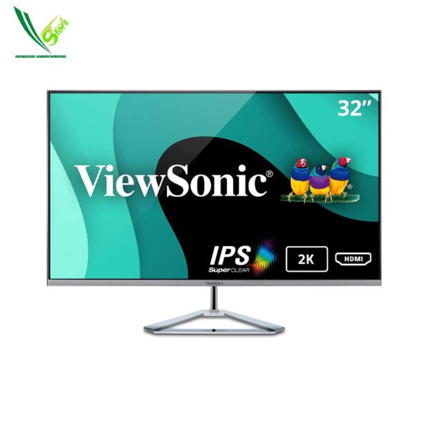 Monitor Gaming ViewSonic VX3276-2K-MHD 32 Inch Widescreen IPS 1440p Monitor with Ultra-Thin Bezels, HDMI DisplayPort and Mini DisplayPort