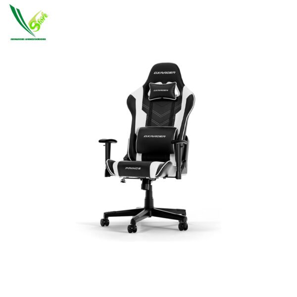 Gaming Chair DXRacer (The Original) Prince P132 Faux Leather Black and White 185 cm