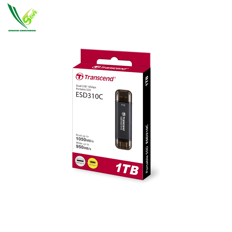 Transcend TS1TESD310C 1TB Portable SSD, ESD310C, USB 10Gbps