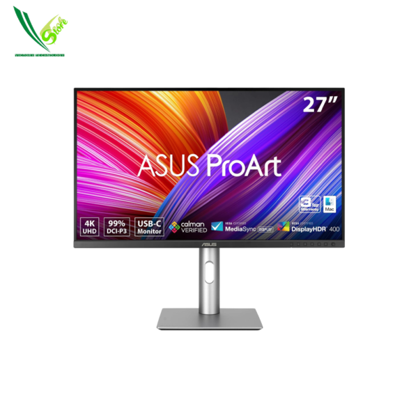 Office Monitor ASUS ProArt Display 27” 4K HDR Professional Monitor (PA279CRV) - IPS, UHD (3840 x 2160), 99% DCI-P3/Adobe RGB