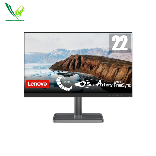 Gaming Monitor Lenovo L22i-30-2022 | 21.5 Inch FHD\ 75 Hz-AMD Freesync\ Low Blue Light Certified\ Tilt Stand\ HDMI & VGA\ Black