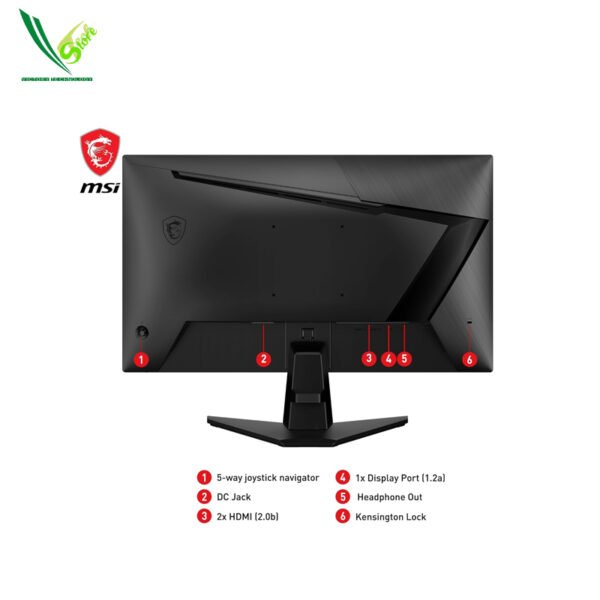 Gaming Monitor MSI G255F ( 24.5"" Flat / FHD, Rapid IPS / 180Hz / 1ms / HDMI 2x Port, 1x DP / 3 years ) - Image 2