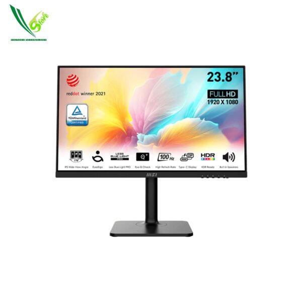 Gaming Monitor MSI Modern MD2412P (23.8"  / FHD, IPS / 100Hz / 1ms/ Speaker / Type C Port x1/ Flat / HDMI Port x1 / 3 Years)