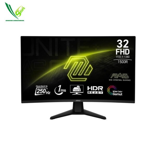 Gaming Monitor MSI MAG 32CQ6PF (31.5" IPS 180Hz WQHD\ Rapid VA Curved\ Port DP1 HDMI2)