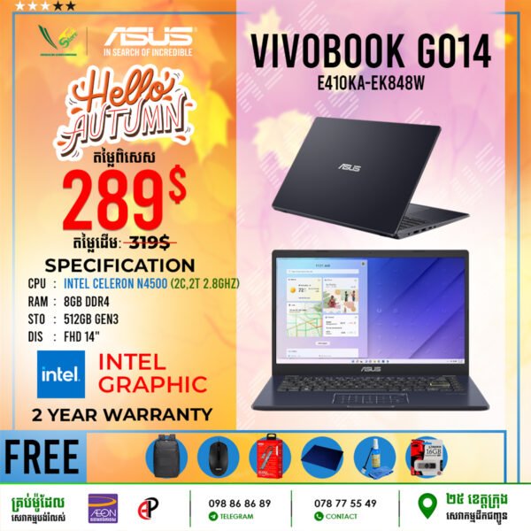 09 Office Laptop Asus Vivobook GO14 | E410KA-EK848W - Image 3