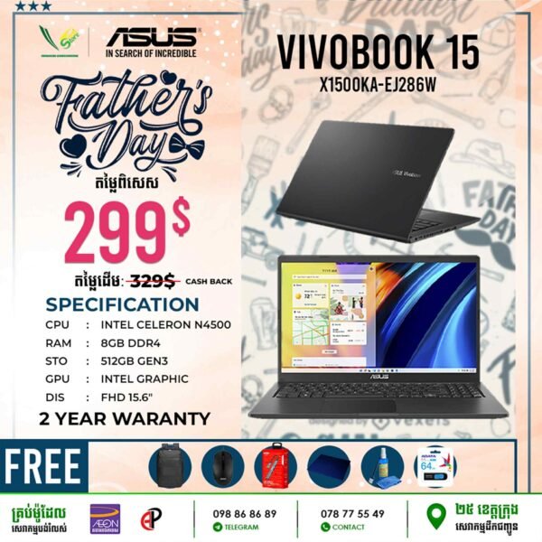 09 Office Laptop Asus Vivobook 15 | X1500KA-EJ286W - Image 3