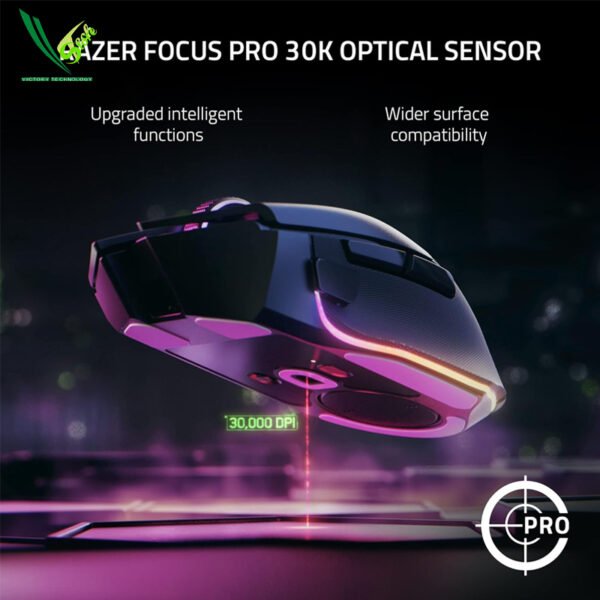 Wireless Gaming Mouse Razer Basilisk V3 Pro (Customizable Fast Optical Switches Gen-3 - HyperScroll Tilt Wheel - Chroma RGB) - Image 2