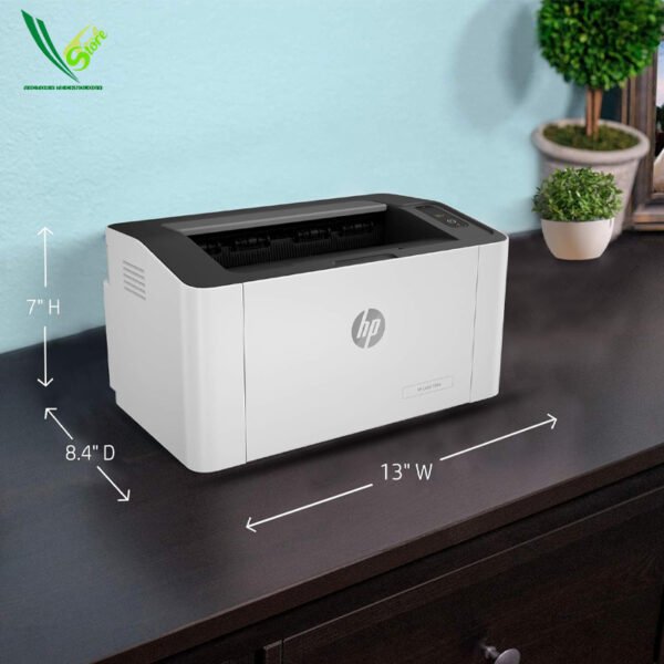 HP Laser 108A Monochrome Laser Printers,Single Function,Wired Print,Hi-Speed USB 2.0,Up to 21 Ppm,150-Sheet Input Tray,100-Sheet Output Tray,10,000-Page - Image 2