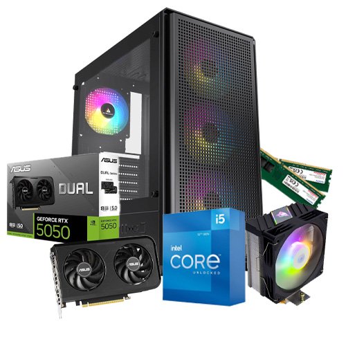 CUSTOM PC [ I5-12400F | H610M | RAM 16GB D4 / M.2 512GB / RTX 5050 8GB ]
