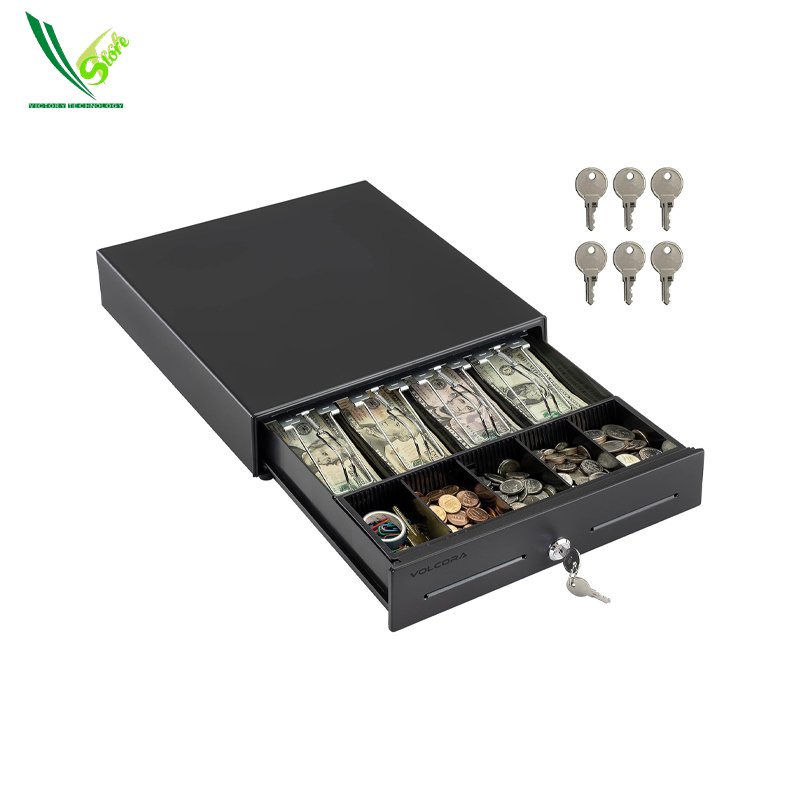 Cash Register Drawer with Under Counter Mounting Metal Bracket