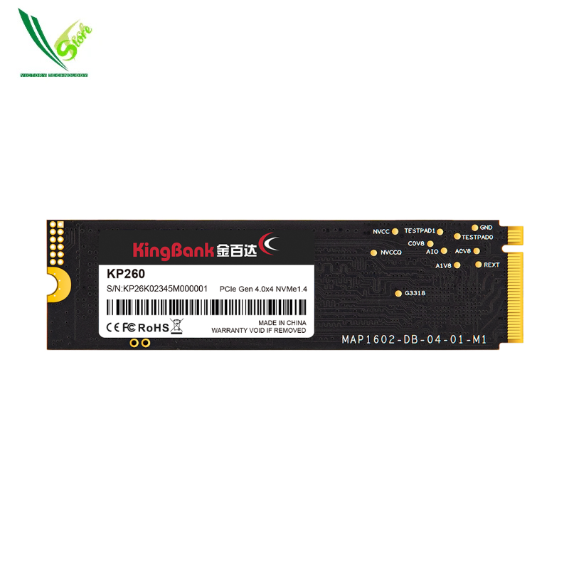 KINGBANK KP260 M.2 1TB PCIE 4.0 (R:7100MB/s W:4100MB/s)